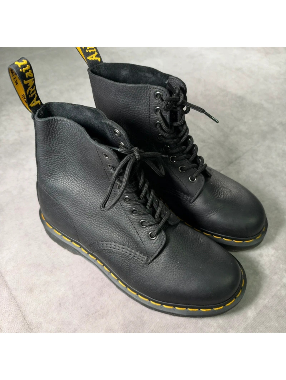 Dr Martens 1460 Pascal Black Virginia Soft Leather Boots Mens 8 Womens 9 EU 41
